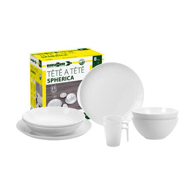 Brunner set servies spherica camping 8-delig melamine