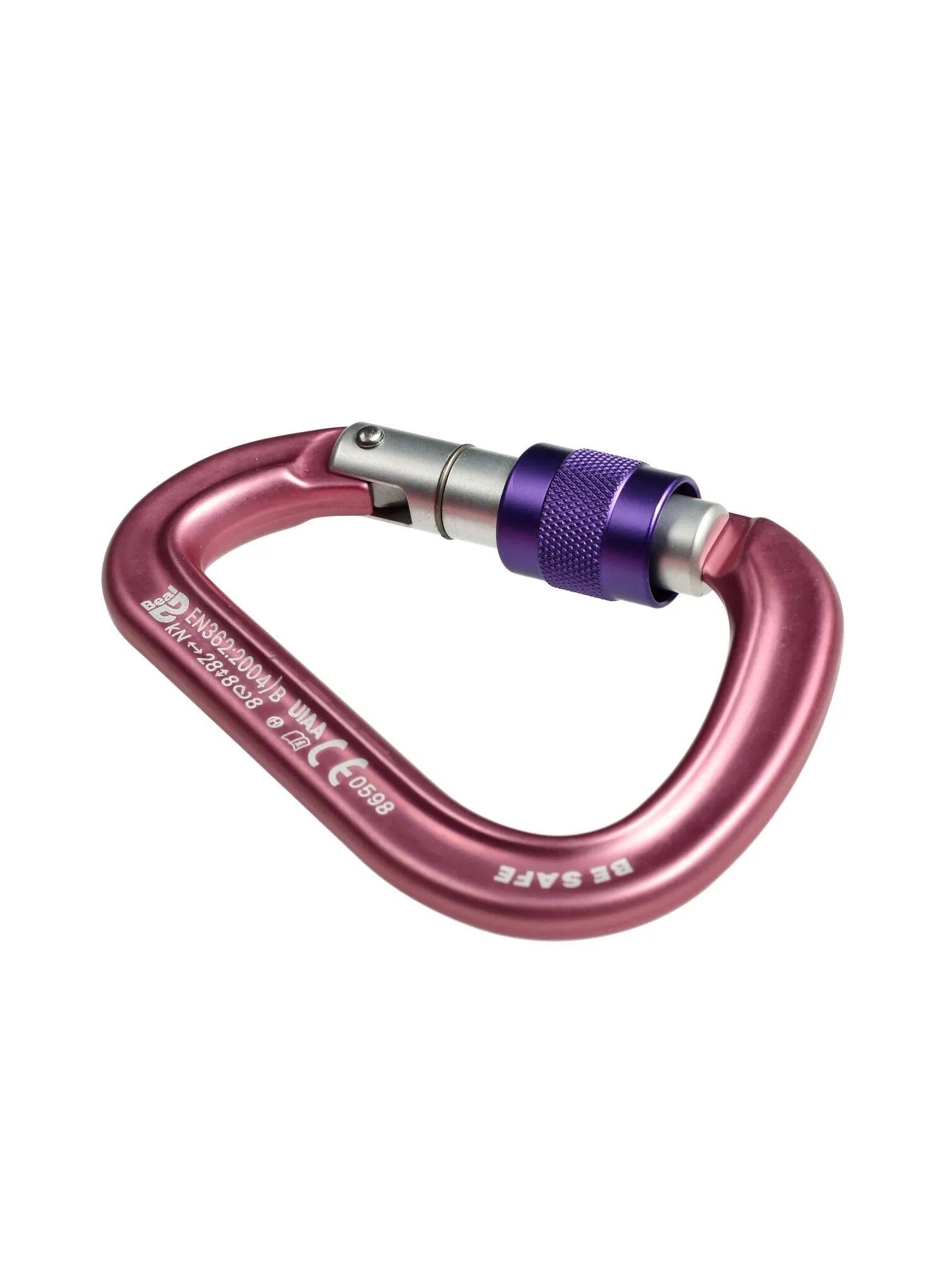 Schraubkarabiner Be Safe Screw matt pink 4/4