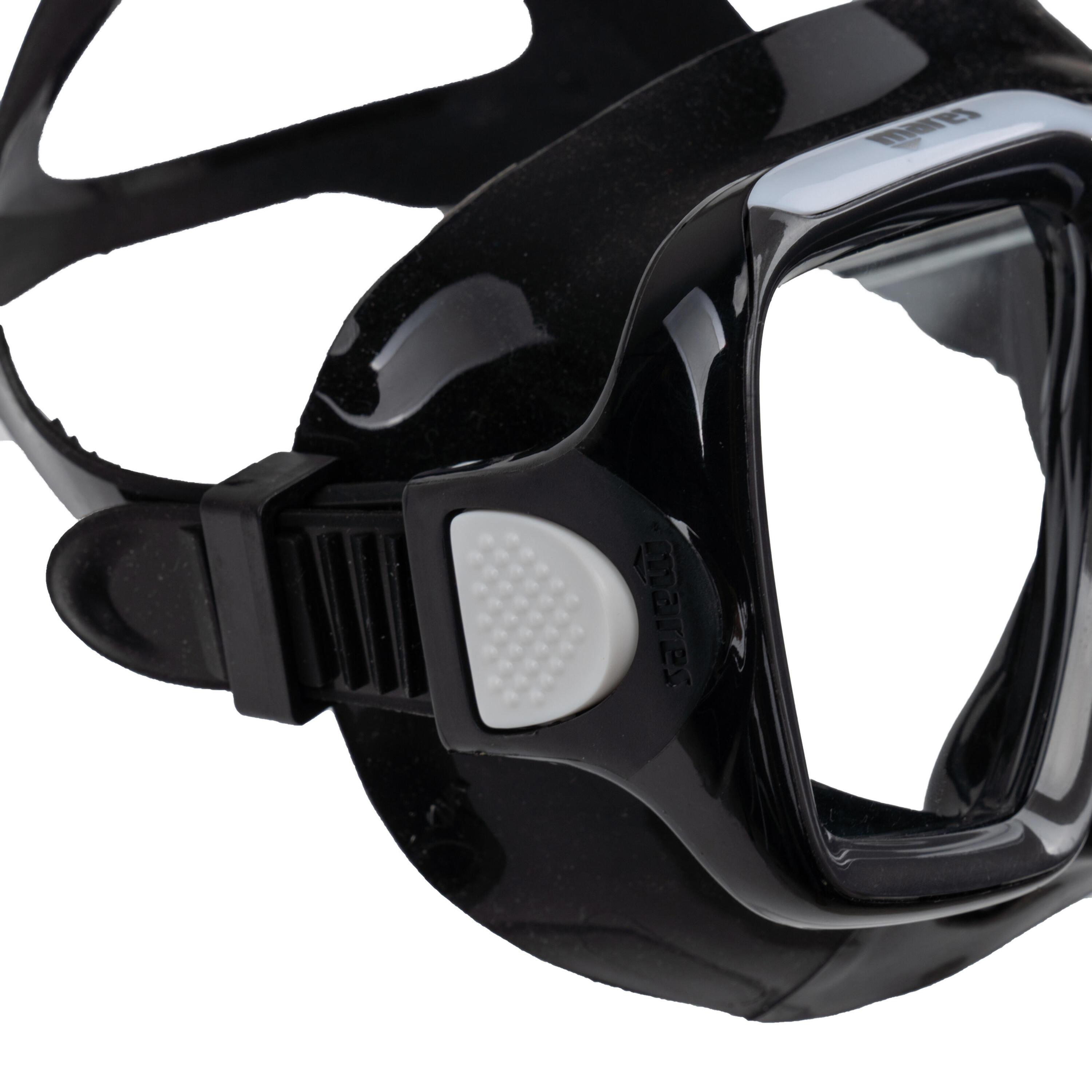 Maschera Snorkeling Doppio Vetro Ray Silicone Fibbie Integrate Ergonomica 3/4