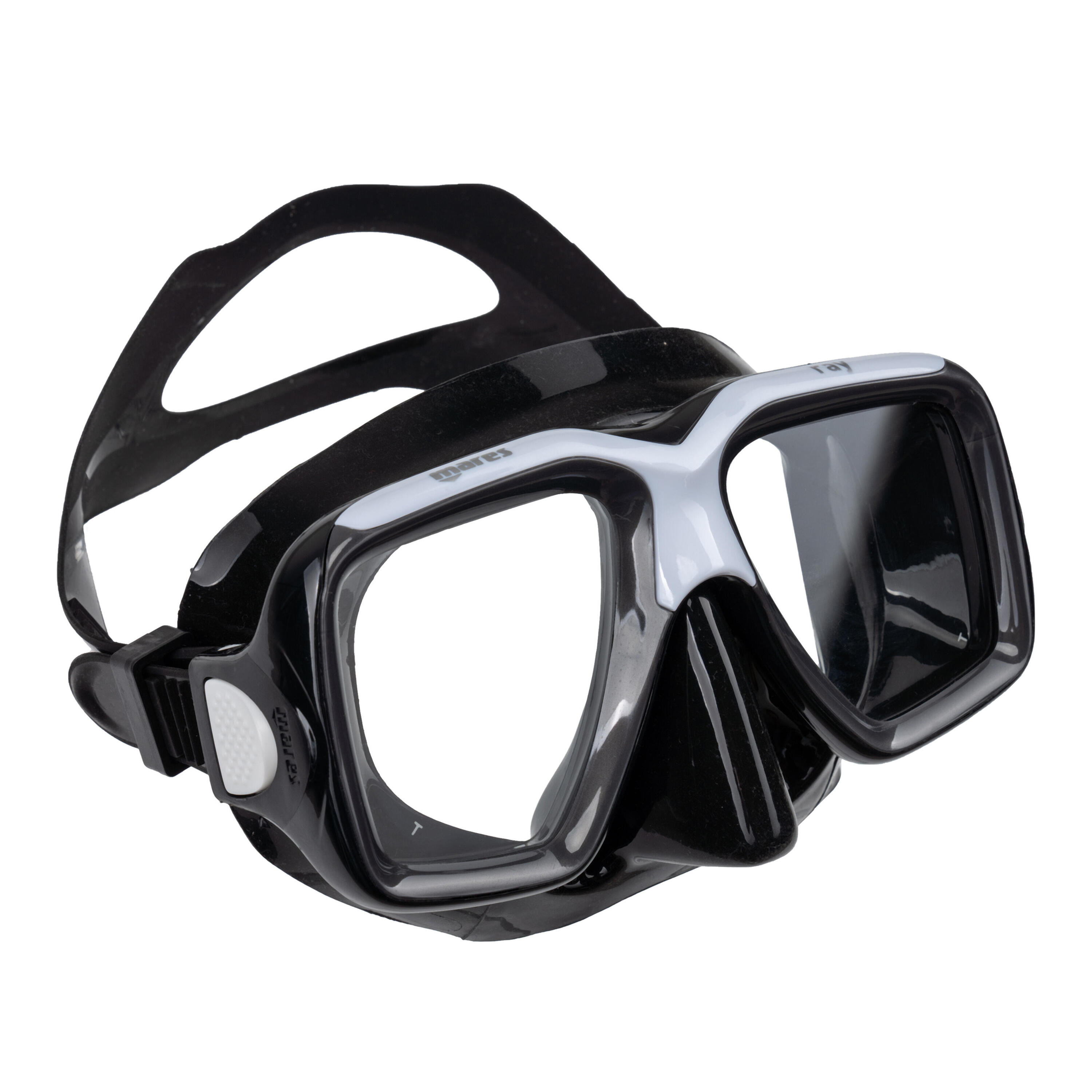 Maschera Snorkeling Doppio Vetro Ray Silicone Fibbie Integrate Ergonomica 2/4