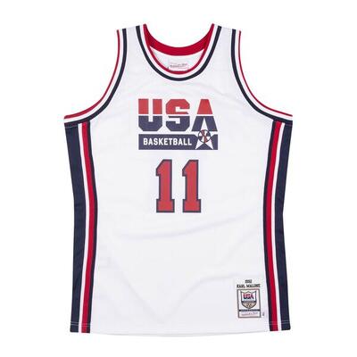 Maglia della squadra autentica USA Karl Malone 1992