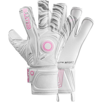 Gants de gardien Elite Sport Fluir - Blanc / Rose, Taille 5