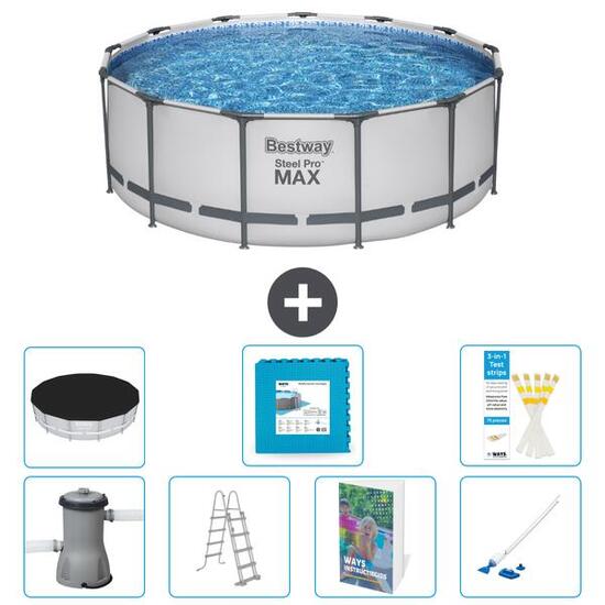 BESTWAY Basen Steel Pro MAX Okrągły - 427x84 cm - 8-częściowy S531