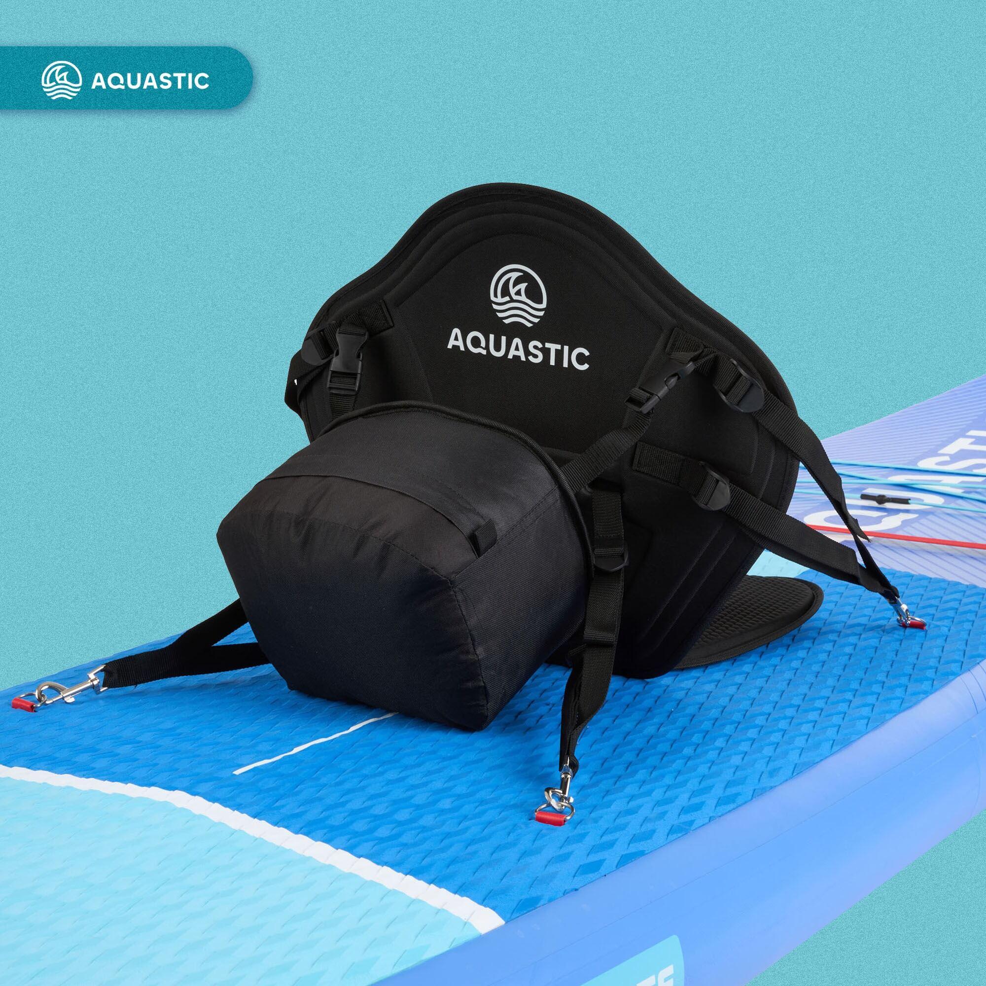 Assento de caiaque para prancha SUP AQUASTIC AQS-B4I186-BK com bolsa 3/7