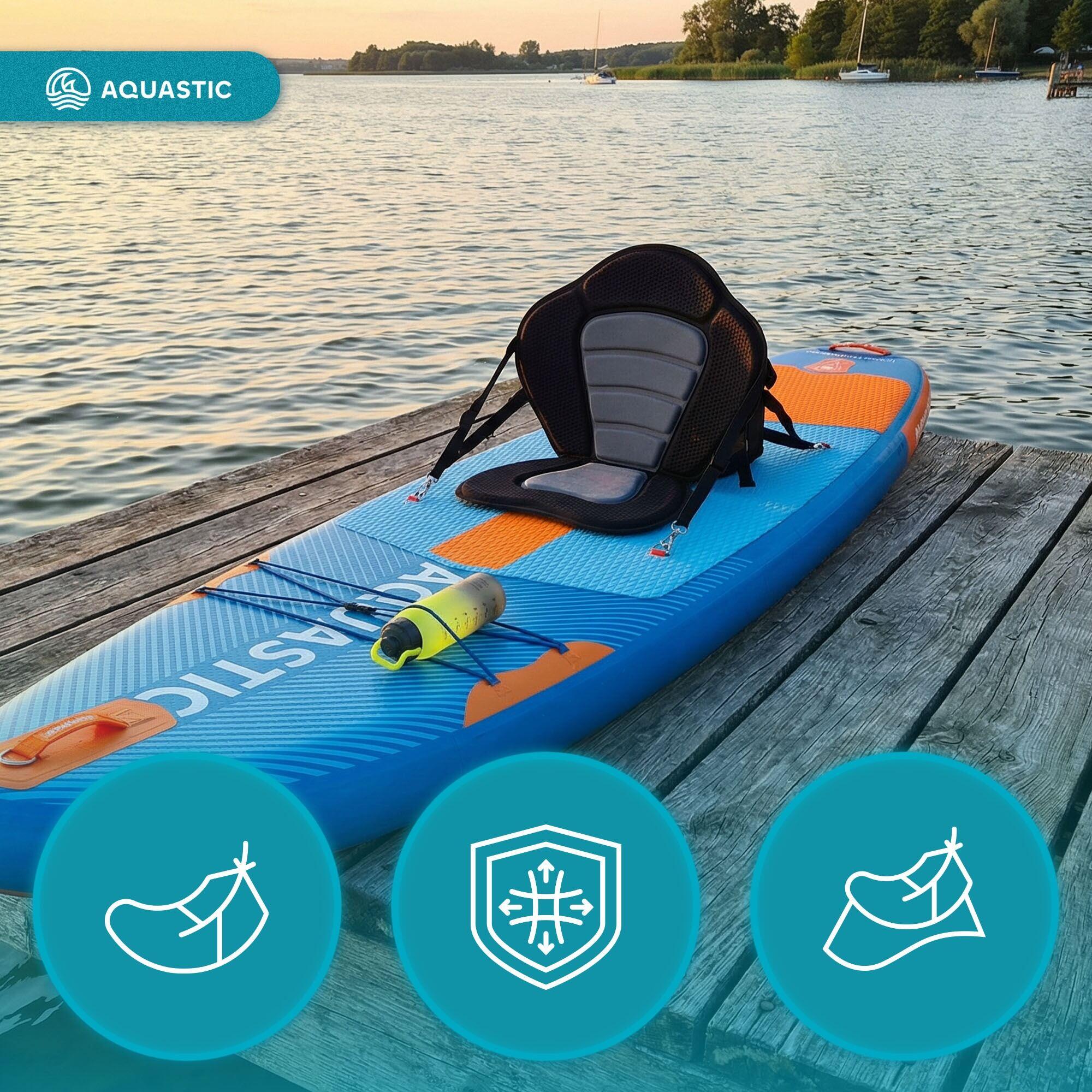 Assento de caiaque para prancha SUP AQUASTIC AQS-B4I186-BK com bolsa 7/7