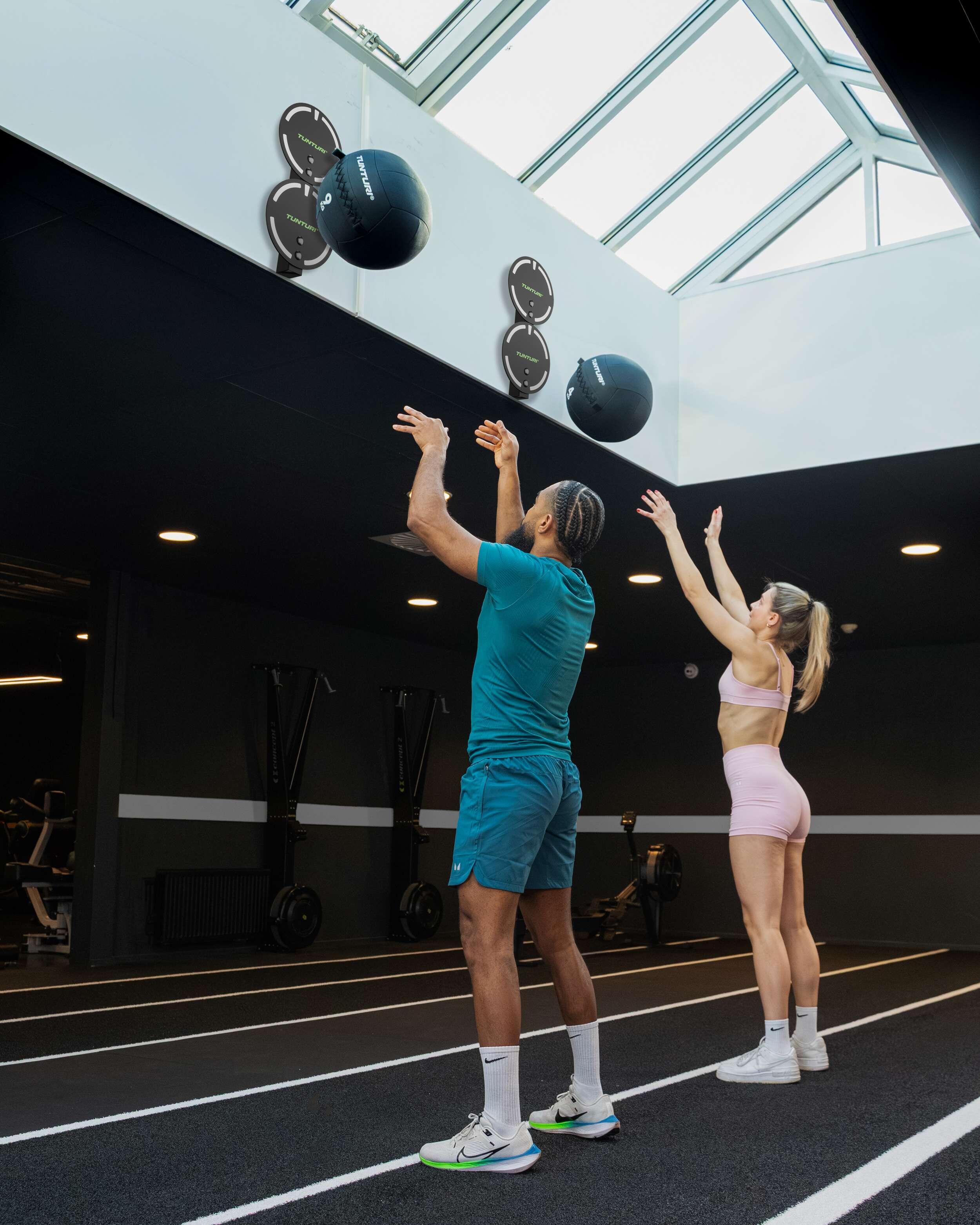 Platinum wall ball 4 kg noir avec application fitness offerte 3/7