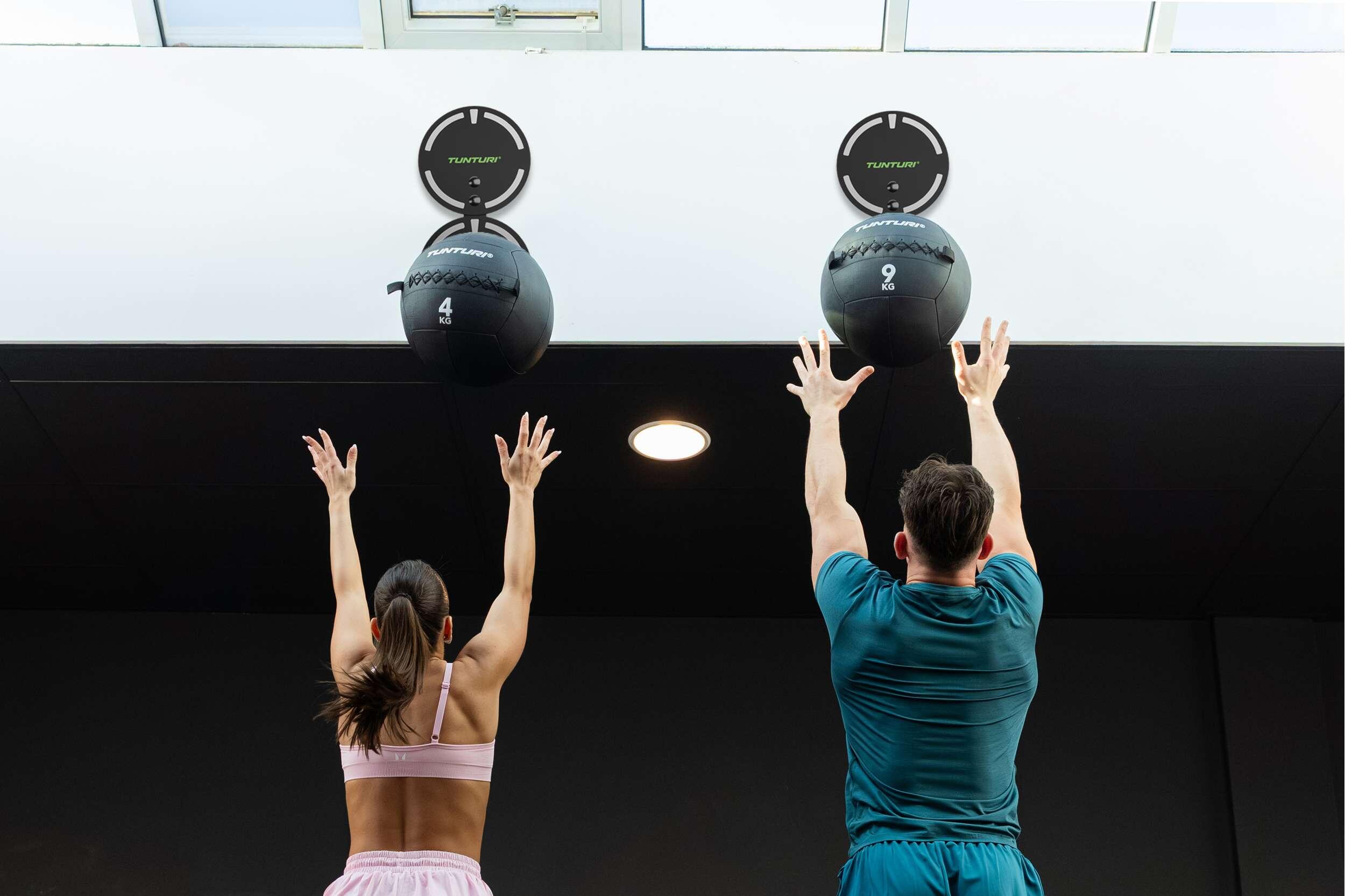 Platinum wall ball 4 kg noir avec application fitness offerte 4/7