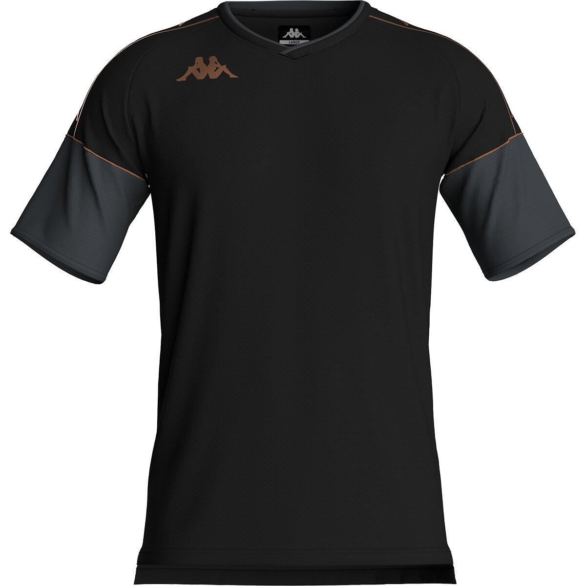 Kappa Mianto Maillot Manches Courtes Hommes - Noir / Gris 1/1