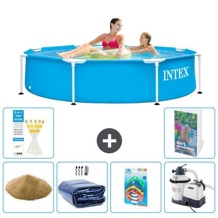 Piscine Tubulaire Ronde - 244x51 cm - 7-pièces S36