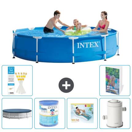 INTEX Basen ze stelażem Okrągły - 305x76 cm - 7-częściowy S113