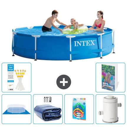 INTEX Basen ze stelażem Okrągły - 305x76 cm - 7-częściowy S123
