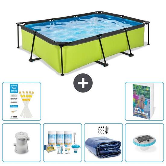 EXIT TOYS Basen Prostokątny - 300x200x65 cm - 7-częściowy S228