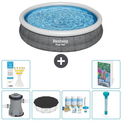 BESTWAY Basen Fast Set Okrągły - 366x76 cm - 7-częściowy S226