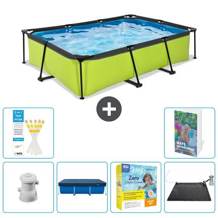EXIT TOYS Basen Prostokątny - 300x200x65 cm - 7-częściowy S234