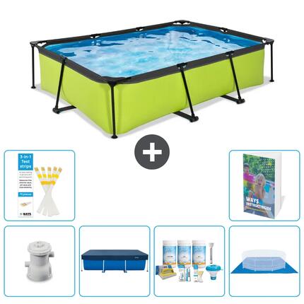 EXIT TOYS Basen Prostokątny - 300x200x65 cm - 7-częściowy S251