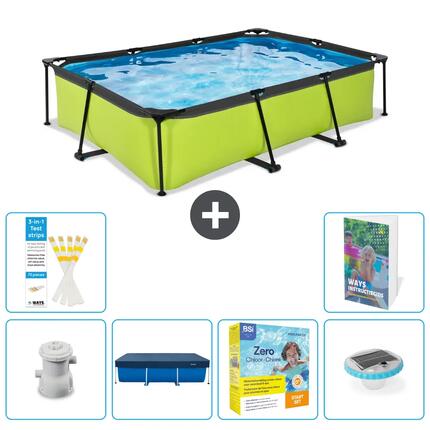 EXIT TOYS Basen Prostokątny - 300x200x65 cm - 7-częściowy S178