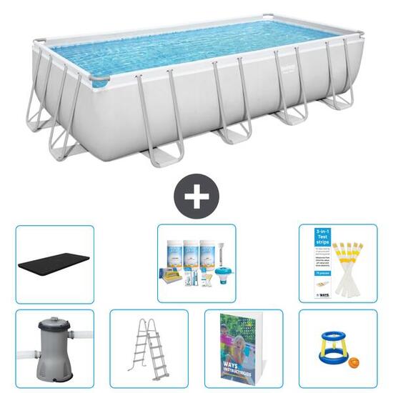 BESTWAY Piscina Bestway Power Steel Rectangular - 488x244x122 cm - S548