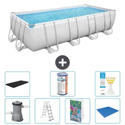 Bestway power steel rechthoekig - 488x244x122 cm - 8-delig s594