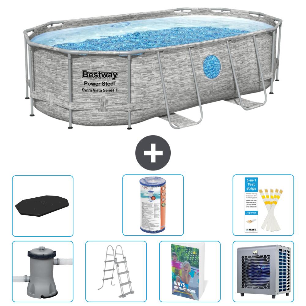 Bestway Power Steel Ovaal - 427x250x100 cm - 8-delig  S551 1/7