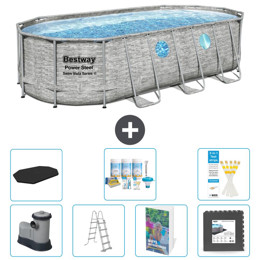 Bestway Power Steel Oval - 549x274x122 cm - 8-teilig  S581 1/7