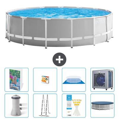 Prism frame zwembad rond - 457x122 cm - 9-delig s535