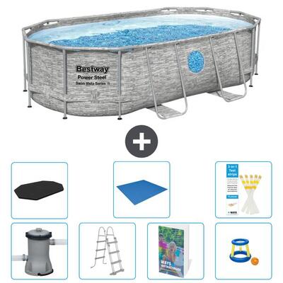Bestway power steel ovaal - 427x250x100 cm - 8-delig s568