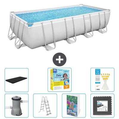 Bestway power steel rechthoekig - 488x244x122 cm - 8-delig s607