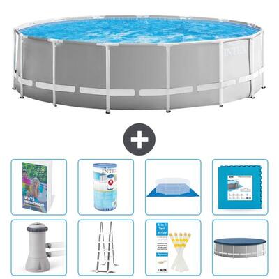 Prism frame zwembad rond - 457x122 cm - 9-delig s602