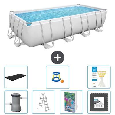 Bestway power steel rechthoekig - 488x244x122 cm - 8-delig s525
