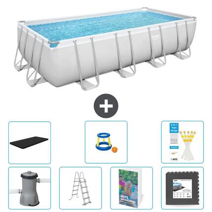 BESTWAY Piscina Bestway Power Steel Rectangular - 488x244x122 cm - S525