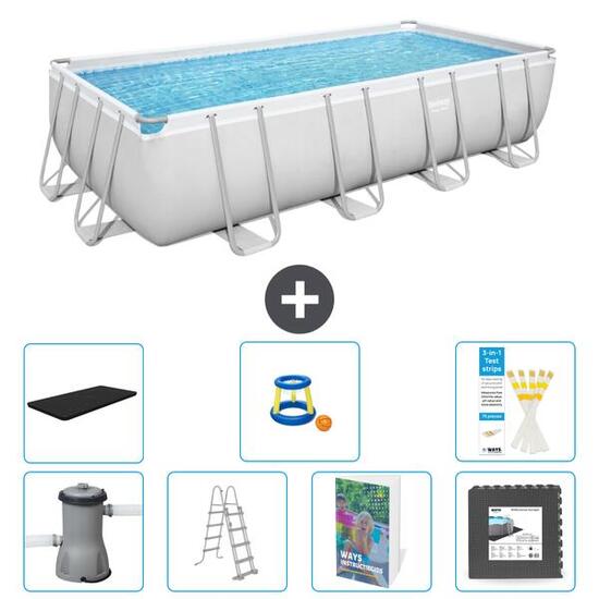 BESTWAY Piscina Bestway Power Steel Rectangular - 488x244x122 cm - S525