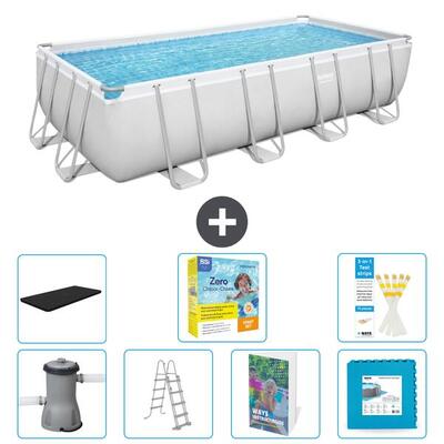 Bestway power steel rechthoekig - 488x244x122 cm - 8-delig s566