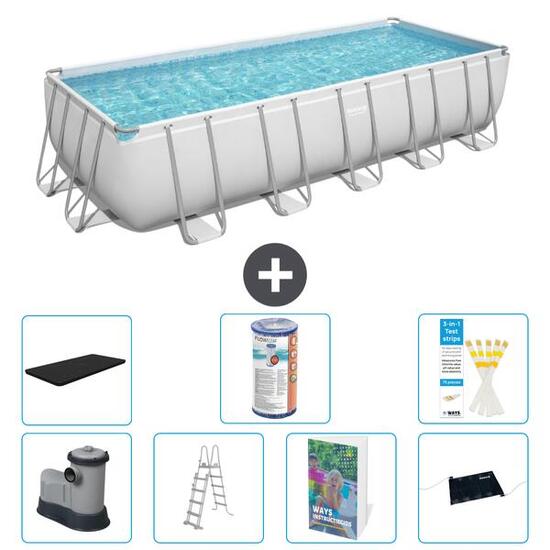 BESTWAY Piscina Bestway Power Steel Rectangular - 640x274x132 cm - S619