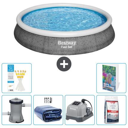 BESTWAY Basen Fast Set Okrągły - 396x84 cm - 7-częściowy S329