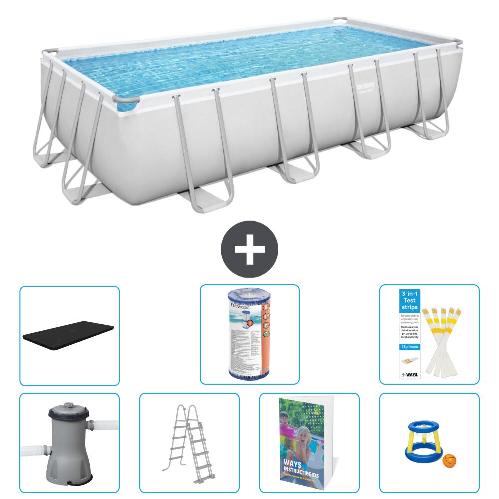 Bestway Power Steel Rectangulaire - 488x244x122 cm - 8-pièces  S541 1/7