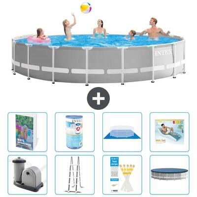 Prism frame zwembad rond - 549x122 cm - 9-delig s635