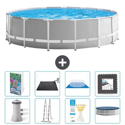 Prism frame zwembad rond - 457x122 cm - 9-delig s543