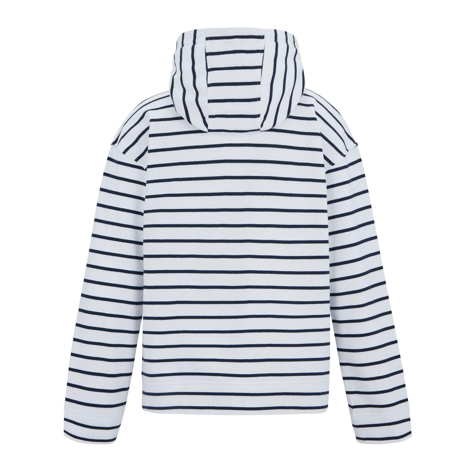 Veste À Capuche Motif/style Rayé BAYLETTA Femme (Blanc / Bleu Marine) 2/4