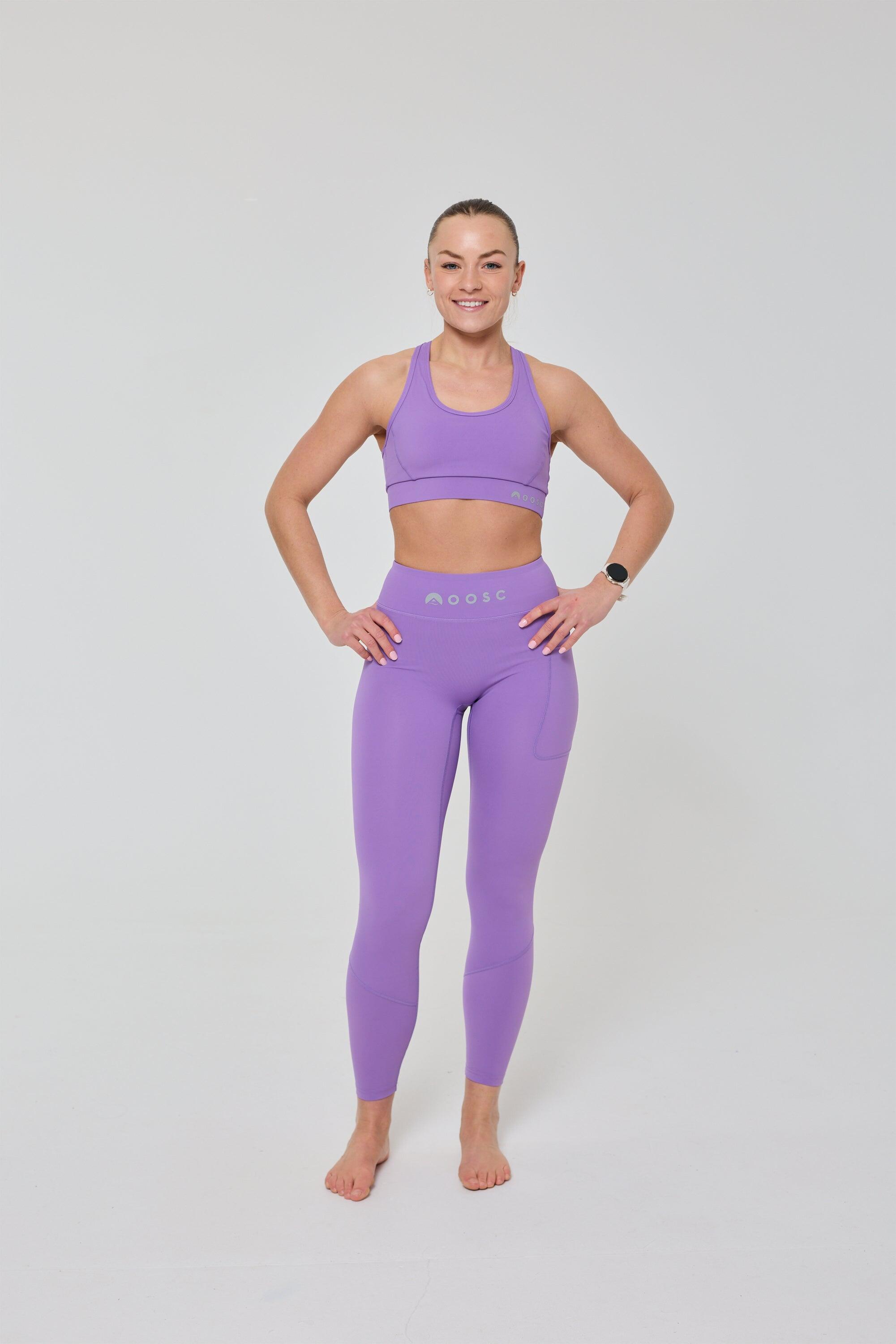Femme Fitness Legging Taille Haute Infinite Violet 3/7