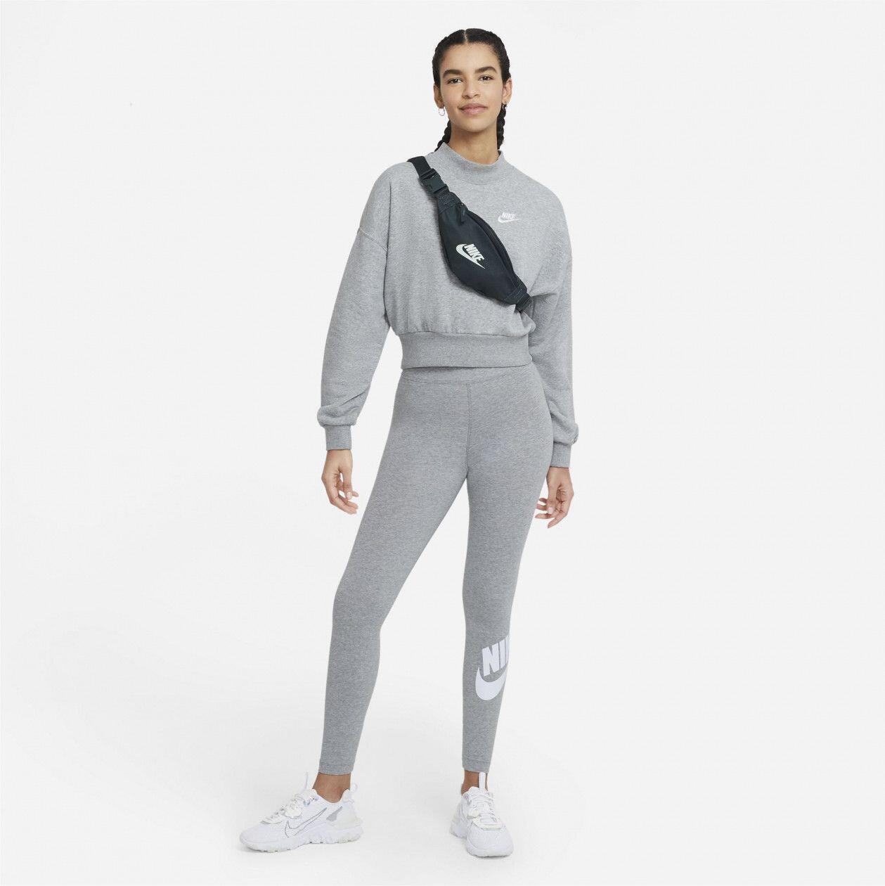 Nike Sportswear Essential DK Leggings lunghi da donna grigio / bianco 3/4
