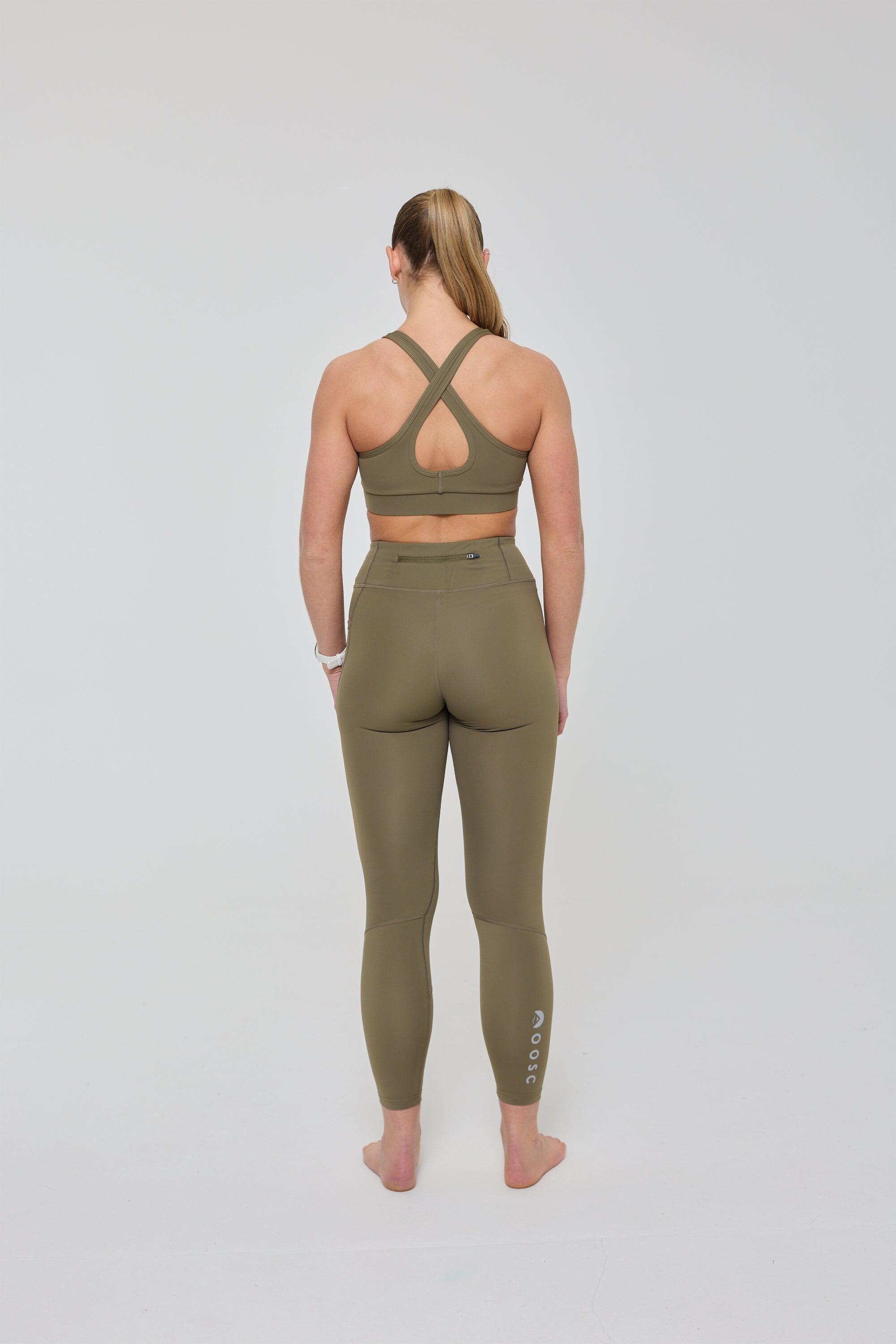 Dames Fitness Legging Hoge Taille Infinite Khaki 5/7