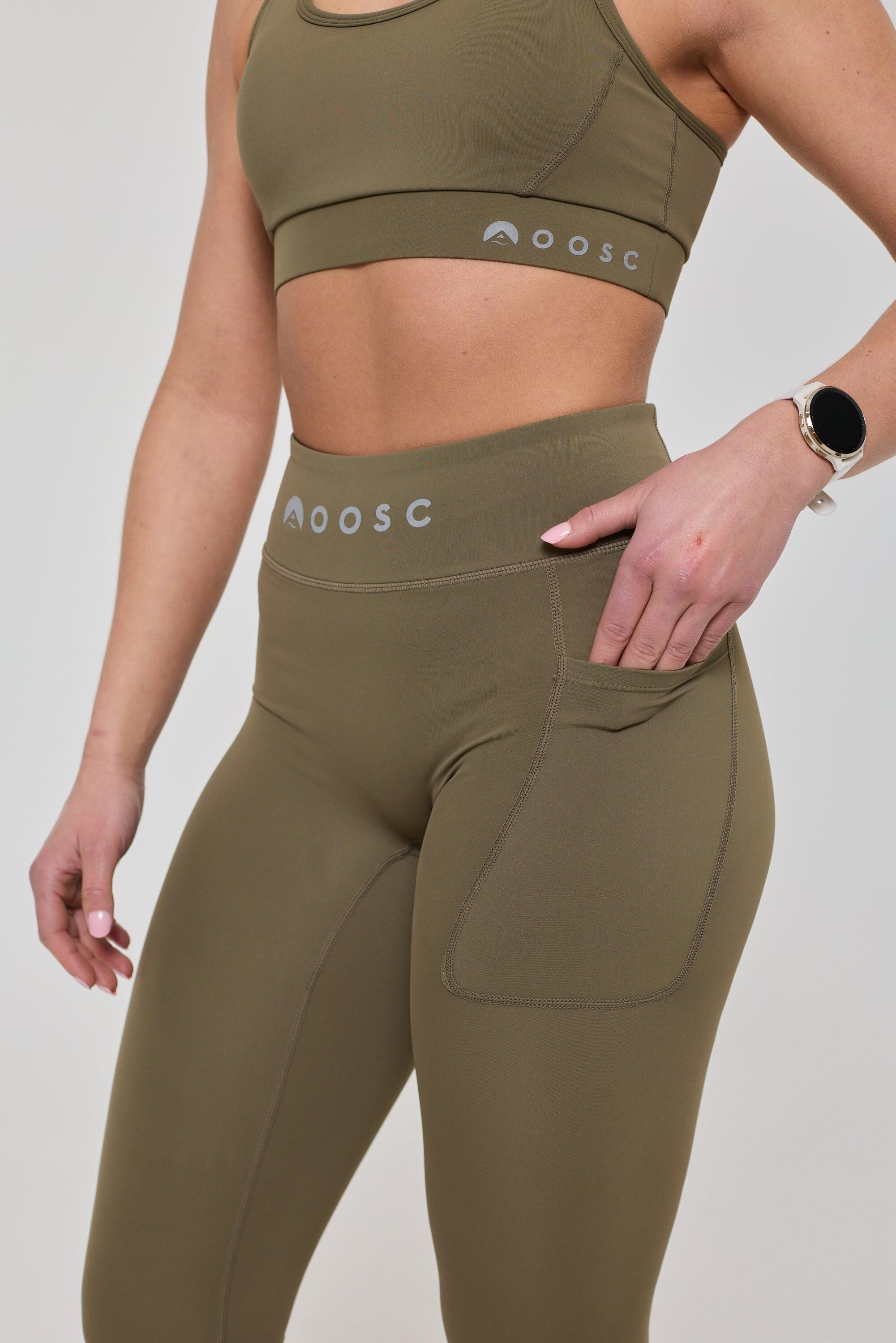 Dames Fitness Legging Hoge Taille Infinite Khaki 7/7