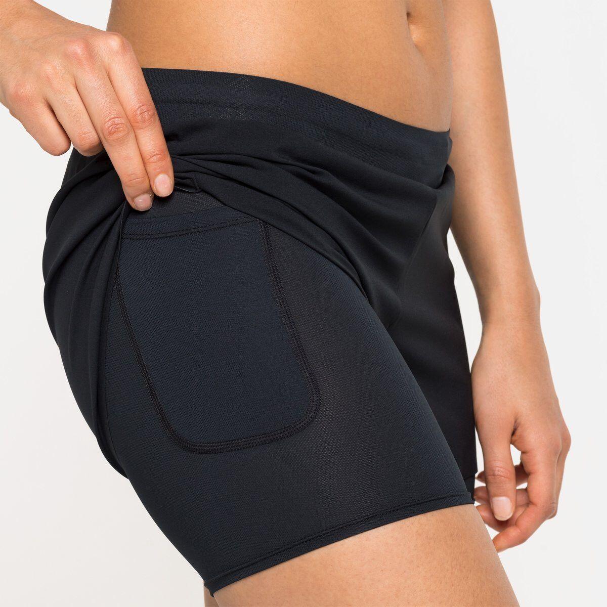 Pantaloncini Odlo Zeroweight 3in 2-in-1 Neri Donna 3/7