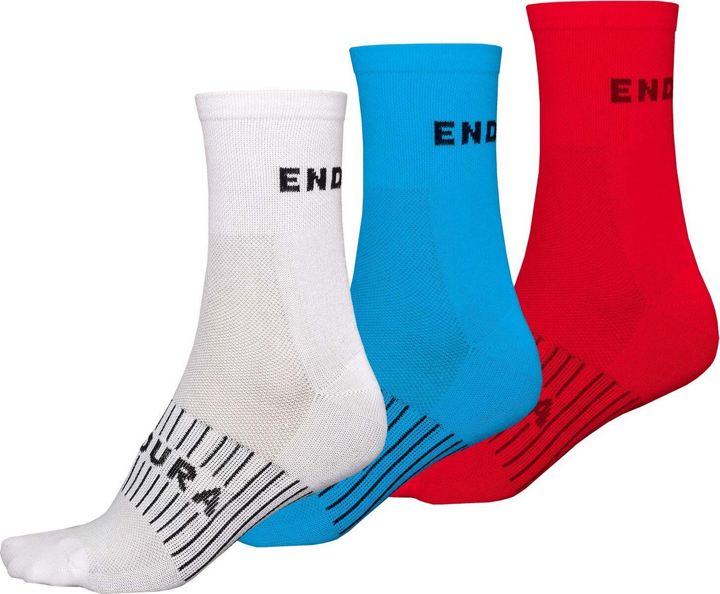 Endura Coolmax® Race Sock (pachet triple) White