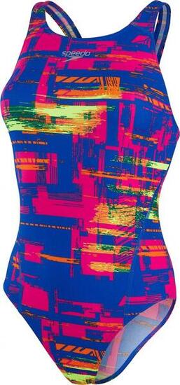 Maillot de Bain 1 Pièce Femme Speedo Allover RecordBreaker Bleu Rose