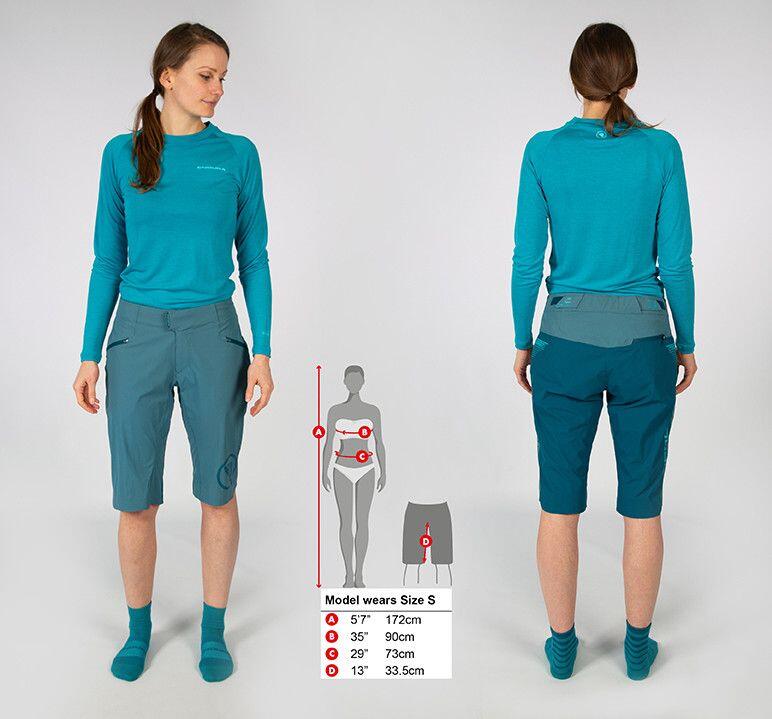 Pantaloncini Endura SingleTrack Lite Wine-Like da donna 3/3