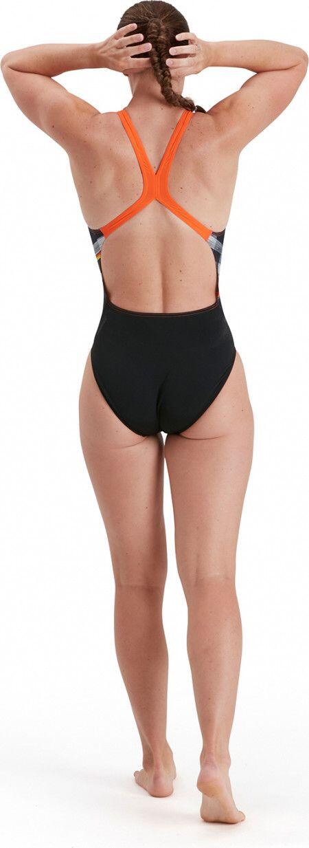Maillot de Bain Femme End+ Placem Dig Powerb Noir Orange 5/5