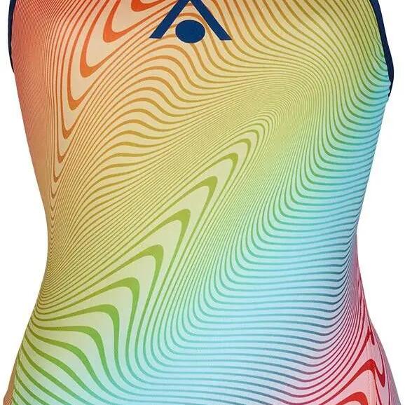 Aqua Sphere Essential Tie Back Swimsuit, Multicolour/Fluo Orange, UK 38