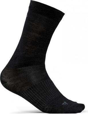 Sokken x2 craft core wol zwart unisex