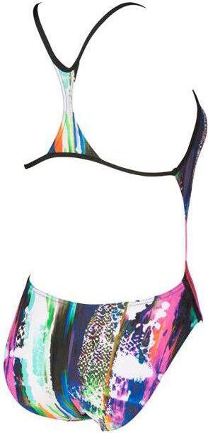 Maillot de Bain une piece Femme ARENA Vivid Booster Rose Noir 2/2